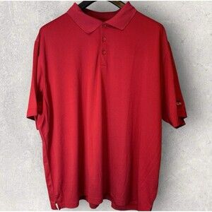 Antigua Polo Shirt Mens 3XL Big & Tall Red Golf Channel AM Tour Golf Galaxy